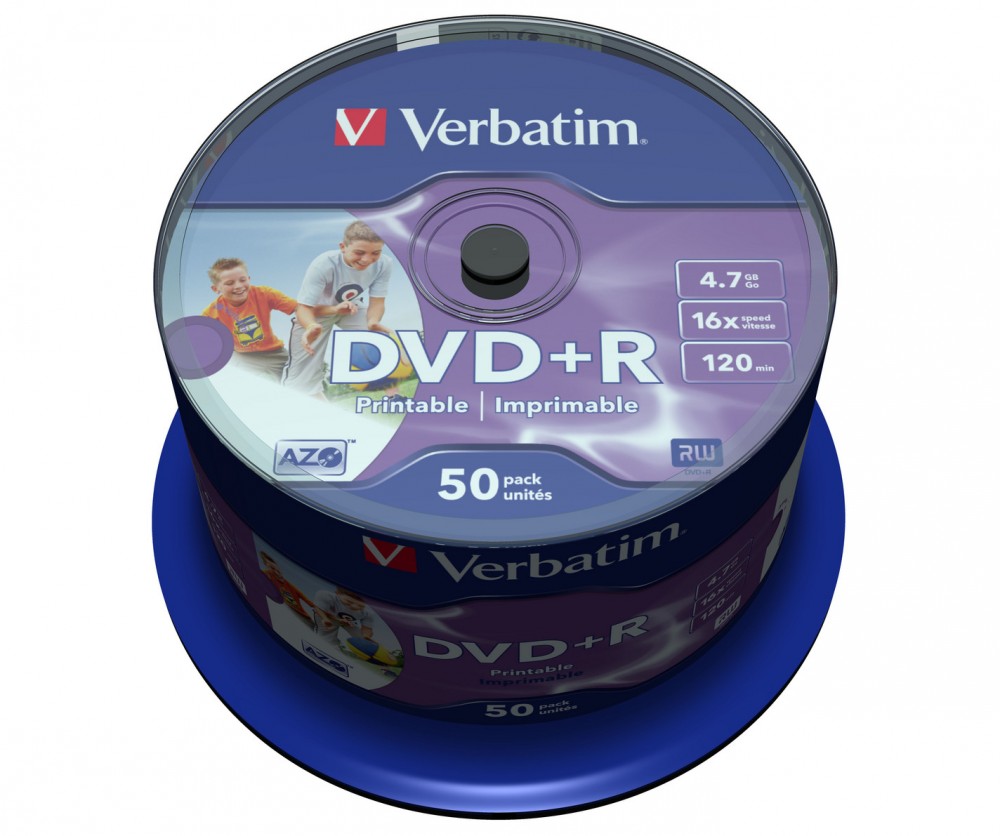 DVD+R 16x 4.7GB 50P CB PrintableID 43651