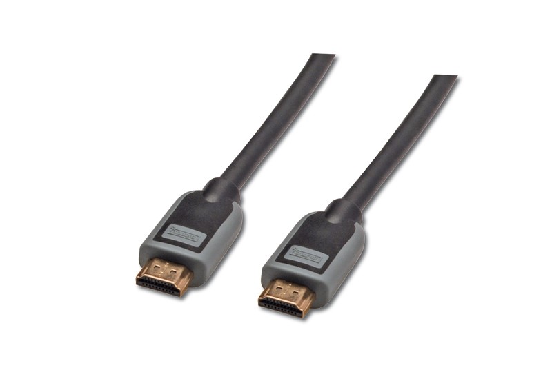 Kabel PREMIUM HDMI Typ A, złocony, czarny/szary 1m
