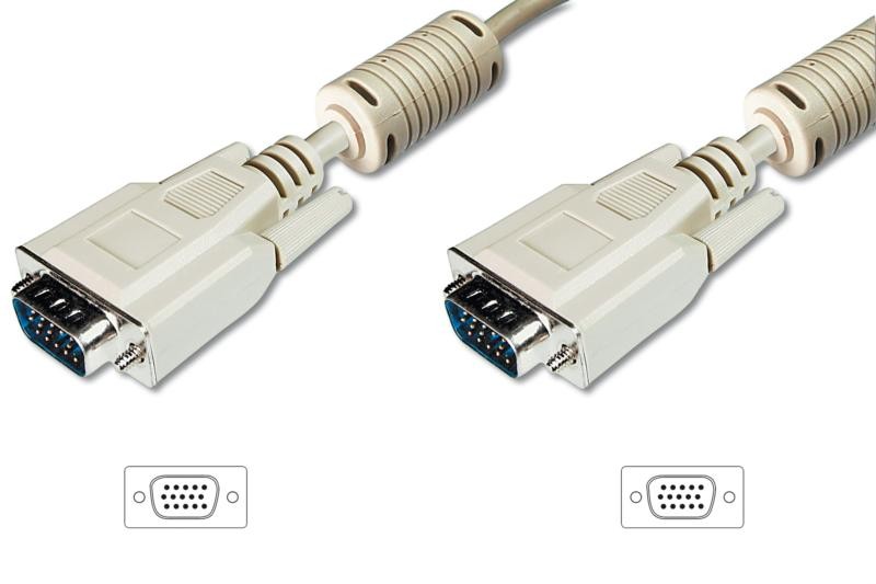 Kabel połączeniowy VGA 1080p 60Hz FHD Typ DSUB15/DSUB15 M/M szary 20m