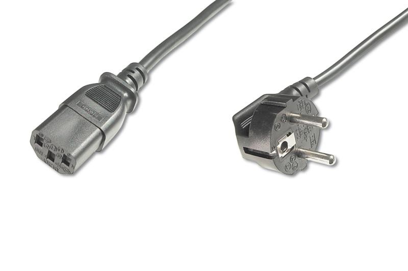 Kabel zasilający 220V / 10A, Schuko - IEC C13, deklaracja CE, 3,0m