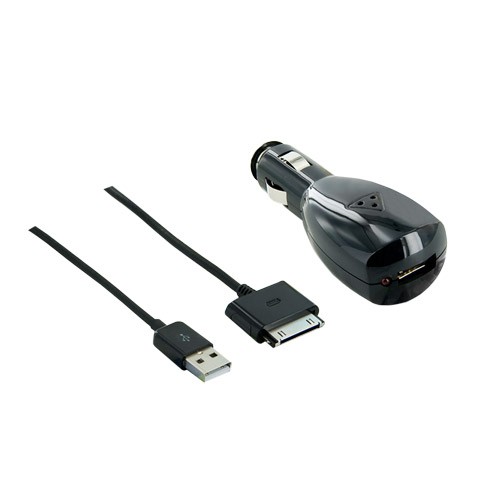 iPhone/iPod ładowarka USB 12/24V samochodowa kolor czarny