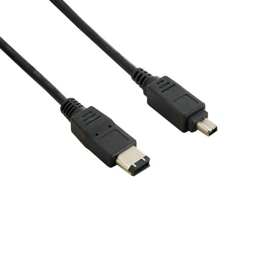 Kabel FireWire IEEE 1394 | 6pin - 4pin | 1,8m | czarny