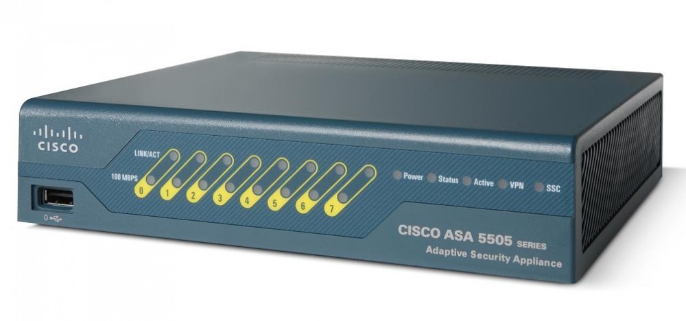 Cisco ASA 5505 Firewall (SW,50 Users, 8 ports)