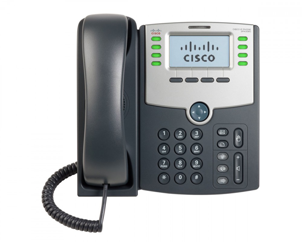 Cisco telefon IP 8-line PoE PCPort Displ SPA508