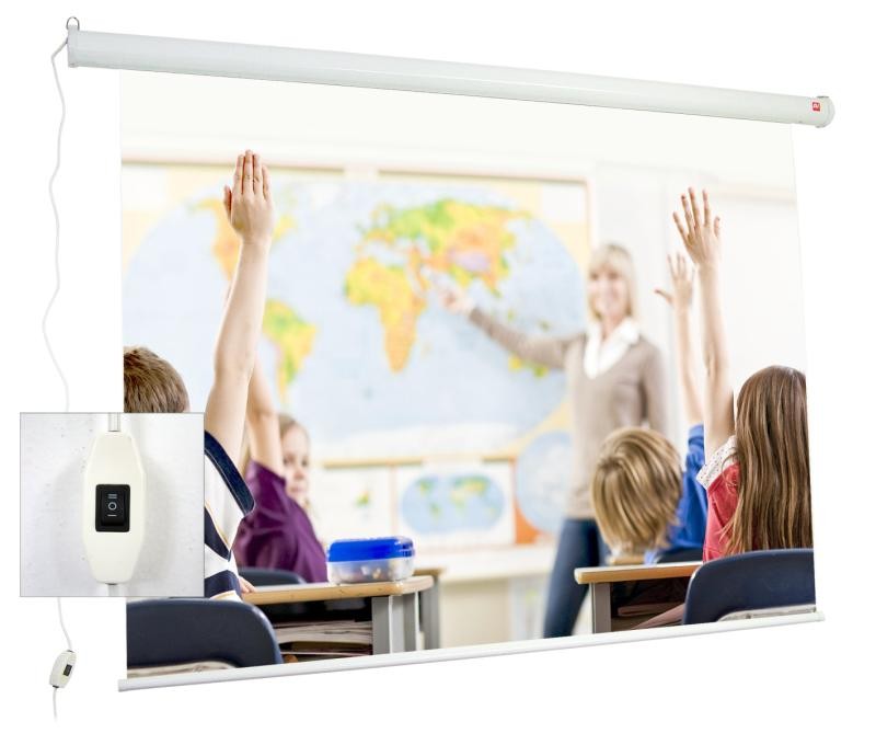 Ekran elektryczny Electric Education 180, 4:3, 180x135cm, powierzchnia biała, matowa