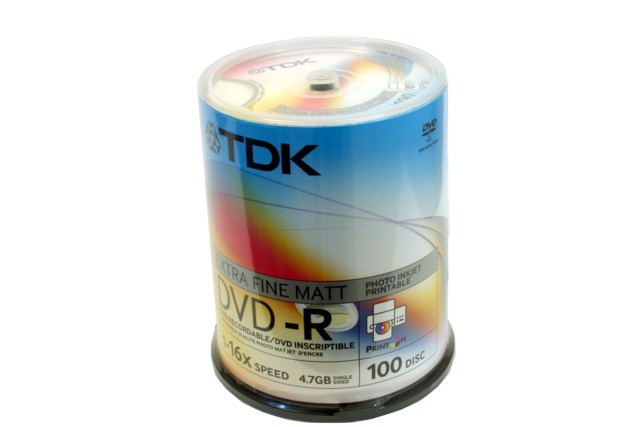DVD-R 4,7GB X16 100-P CB PRINTABLE