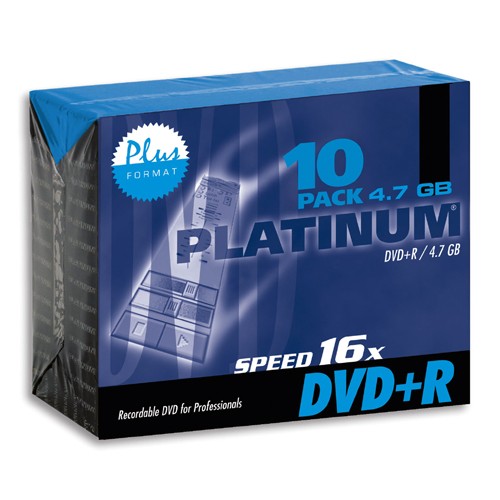 DVD+R PLATINUM 4,7GB 16x SLIM 10szt.