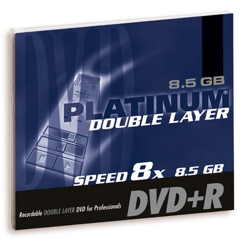 DVD+R PLATINUM 8,5GB  8x DOUBLE LAYER JEWELCASE