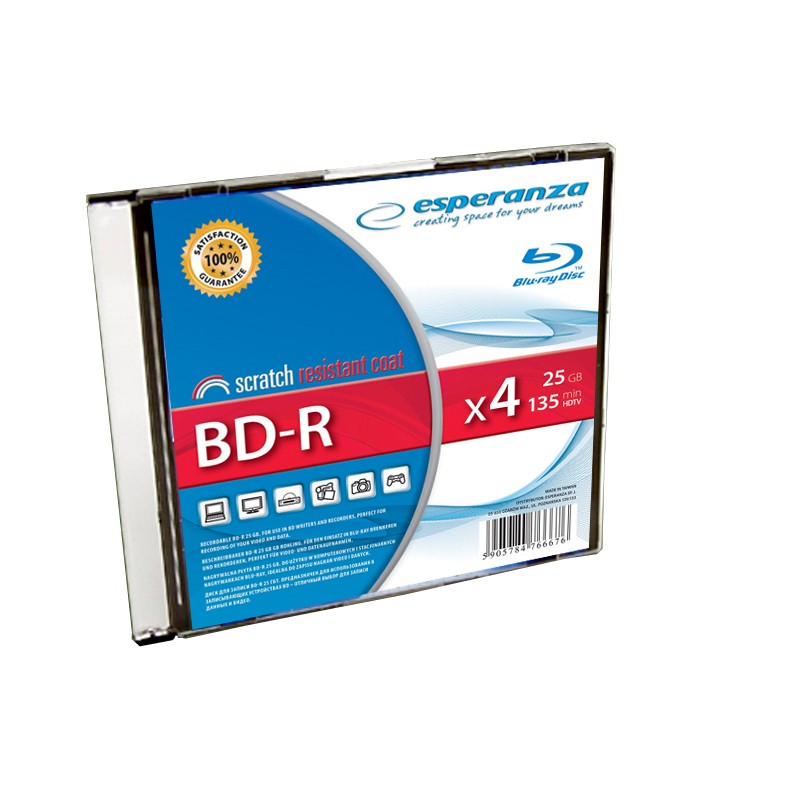 BD-R 25GB x4 - Slim case 1 szt.