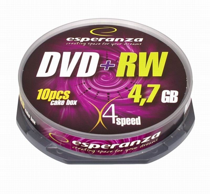 Płyta DVD+RW 4,7GB x4 - Cake Box 10