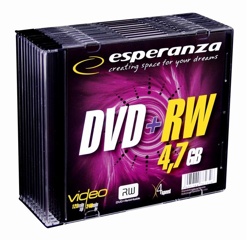 Płyta DVD+RW 4,7GB x4 - Slim 10
