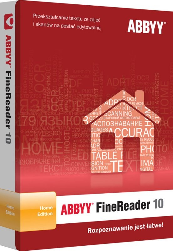 FineReader 10 Home Edition PL Box AF10-8S1B01-909