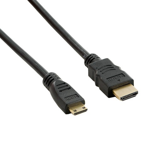 Kabel HDMI - MINI HDMI | 19/19 M/M | 1,5m | pozłacane wtyki | czarny
