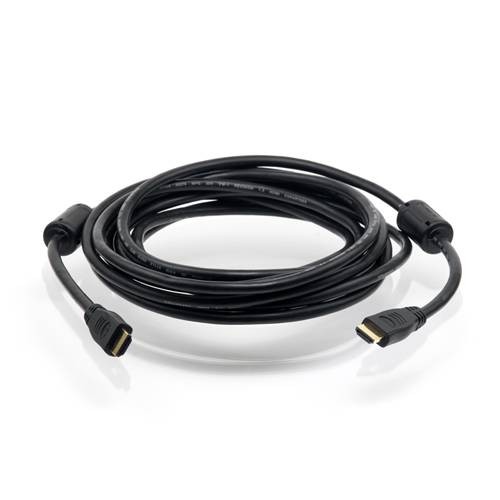 Kabel HDMI - HDMI | 19/19 M/M | 5m | pozłacane wtyki | ferryt | czarny