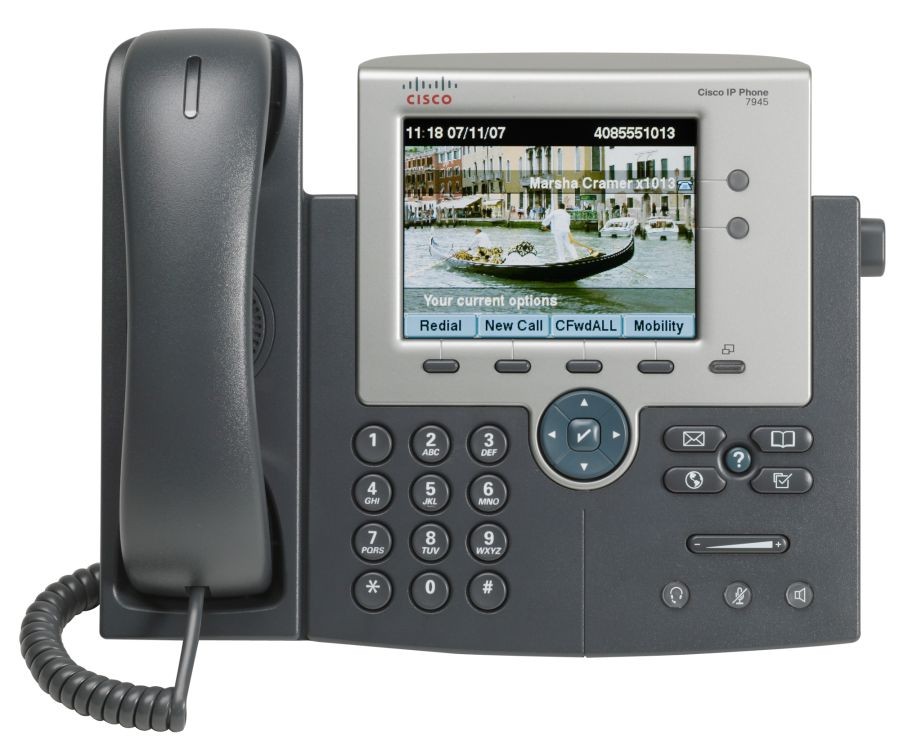 CP-7945G Tel VoIP 2-Line 2x1GBE