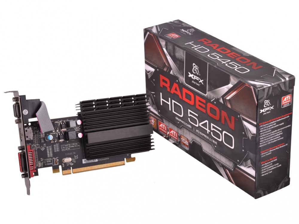 Radeon HD5450 1GB DDR3 64-BIT Silent (HDMI DVI VGA) BOX