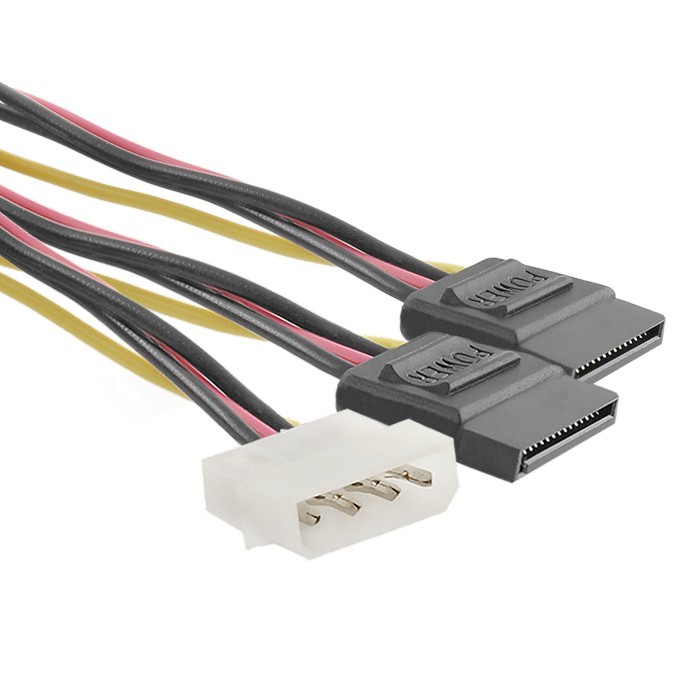 Kabel adapter POWER MOLEX | 2xSATA | 20cm