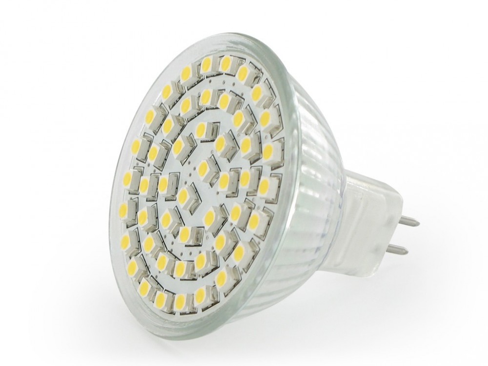 LED Reflektor MR16,48SMD 3528,GU5.3, 2,7W,12V,Zimna Biala