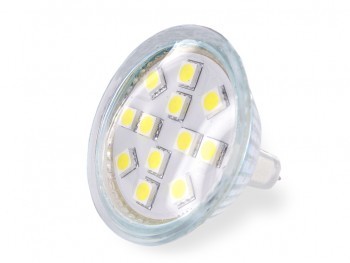 LED Reflektor MR16,12SMD 5050,GU5.3, 2,5W,12V,Zimna Biała