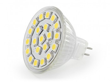 LED Reflektor MR16,21SMD 5050,GU5.3, 4W,12V,Zimna Biała