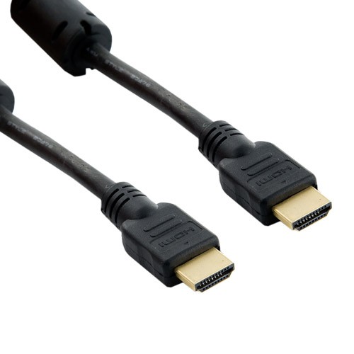 Kabel monitorowy HDMI - HDMI 19/19 M/M 7.5m, ferryt, pozłacany