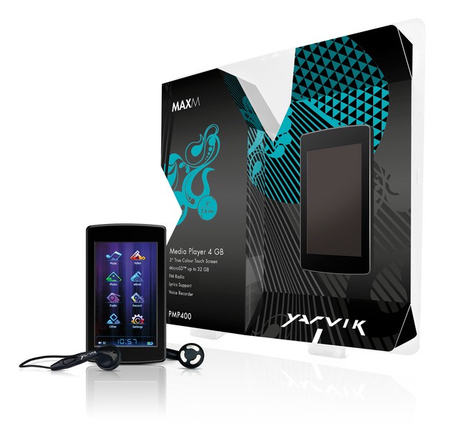 Odtwarzacz MAXM dotykowy ekran 3'' 4GB (rozszerzalne do 32 GB) PMP400