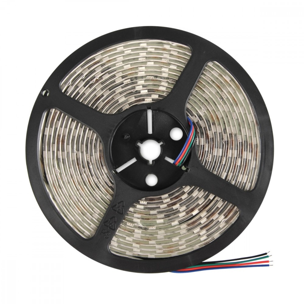 Taśma LED|5m|60szt/m|SMD5050|14.4W/m|12V|IP65|10mm|RGB|bez konektora