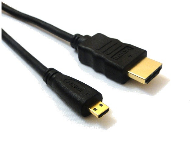 Kabel HDMI 1.4 - micro HDMI, 2m pozłacany