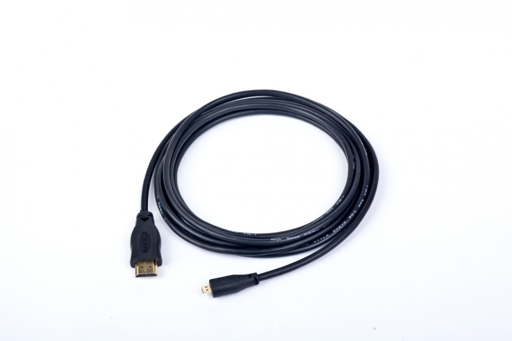 Kabel HDMI-HDMI MICRO v2.0 (A-D) High Speed 1.8M (pozłacane końcówki)