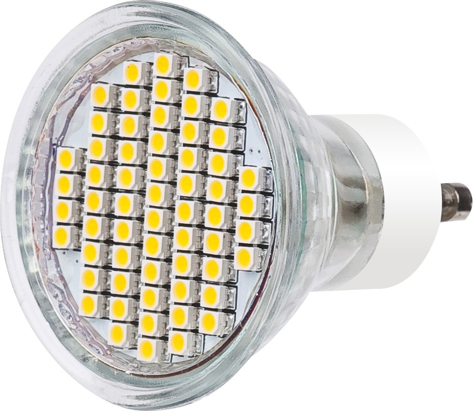 Żarowka LED GU10 230V 3W Biały Ciepły 60x3528 SMD 200 lumenów