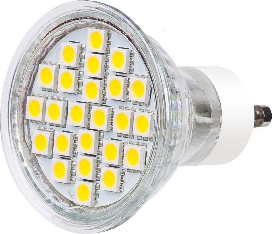 Żarówka LED GU10 230V 4,7W Biały Ciepły 24x5050 SMD 280 lumenów