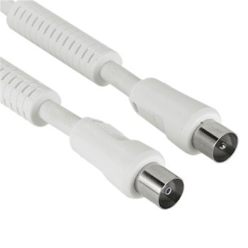 KABEL ANTENOWY 1,5M 90dB BIALY FILTR FER.