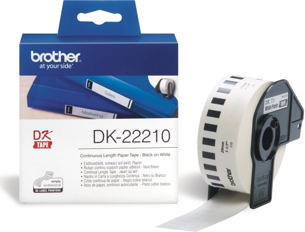 Taśma papierowa biała DK22210 30,48x29mm ciągła do serii QL