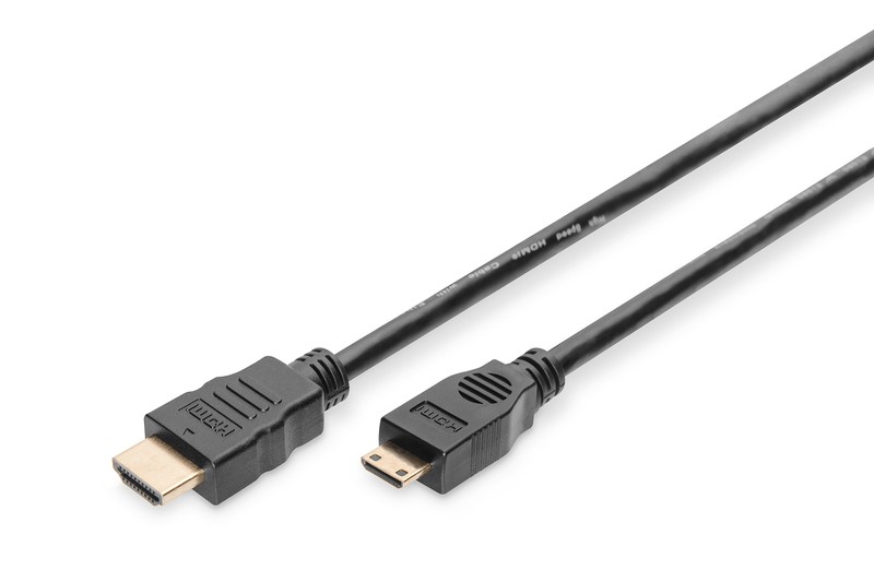 Kabel połączeniowy HDMI HighSpeed 1080p 60Hz FHD Typ HDMI A/HDMI C M/M 3m Czarny