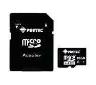 Pretec 16GB MicroSDHC class 10 + SD adapter