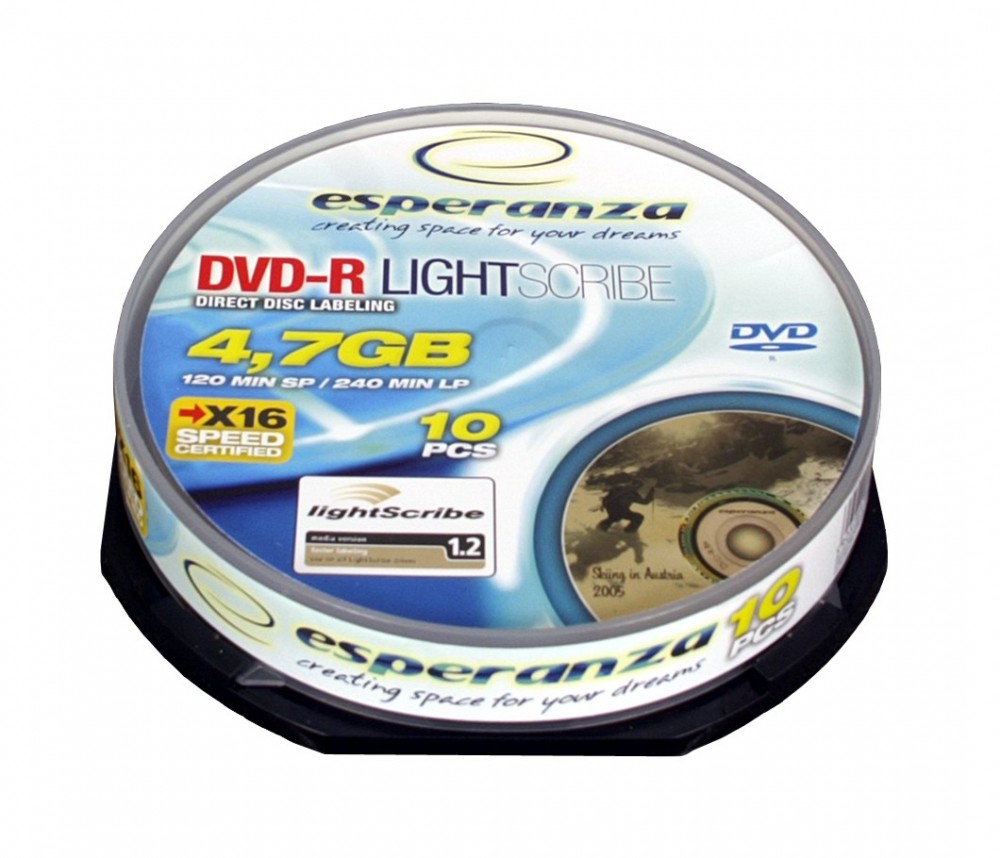 DVD-R 4,7GB LIGHTSCRIBE CAKE 10