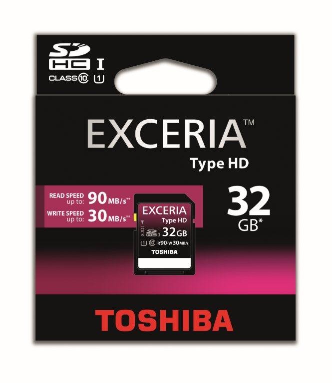 SDHC 32GB Class 10/UHS-I Exceria Type HD 90/30MB/s