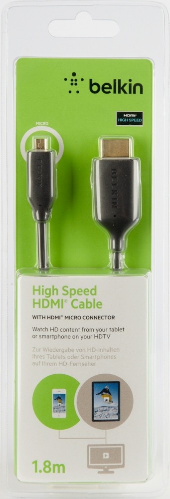 Kabel HDMI A microD h.speed 1.4 1.8m