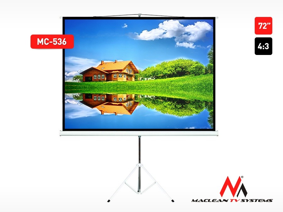 Ekran projekcyjny MC-536 na stojaku 72