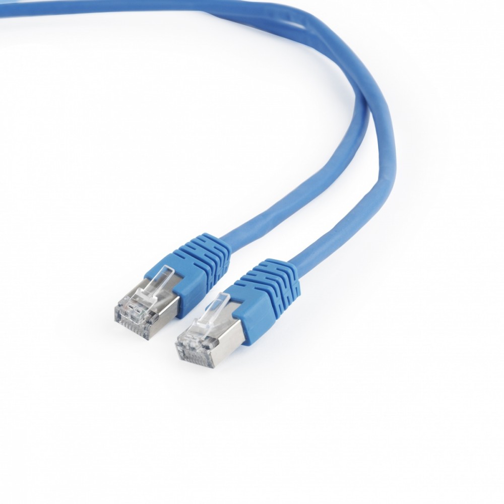 Kabel Patch cord ekranowany FTP kat.6 osłonka zalewana 0.5M niebieski