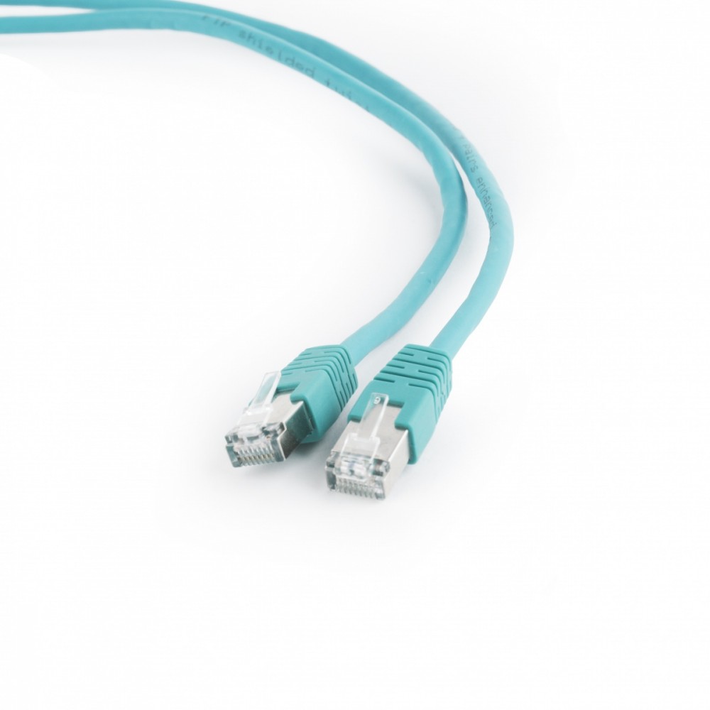 Kabel Patch cord ekranowany FTP kat.6 osłonka zalewana 0.5M zielony