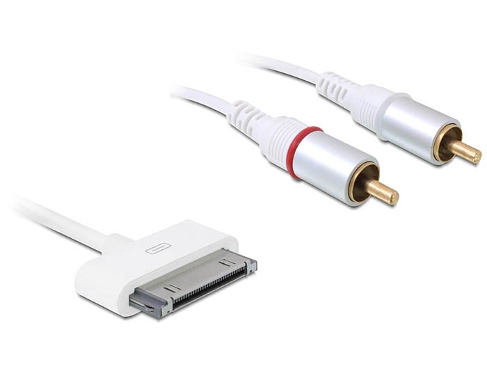 Kabel Audio iPhone/iPod/iPad - 2 x Chinch 1M