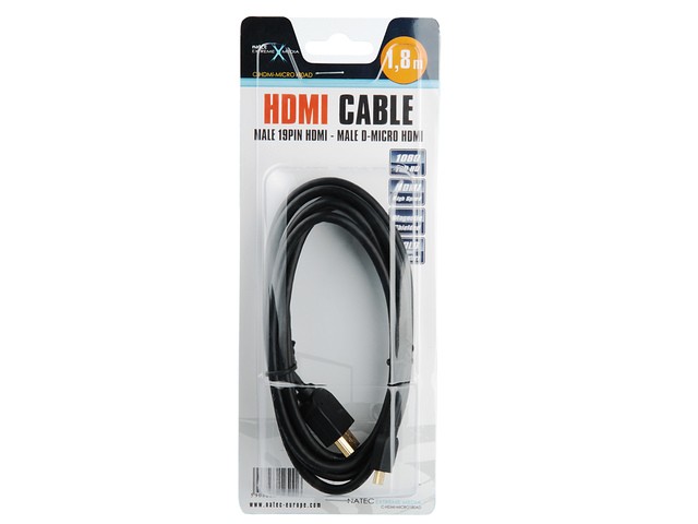 Kabel HDMI-HDMI Micro 1,8M (BLISTER) EXTREME MEDIA