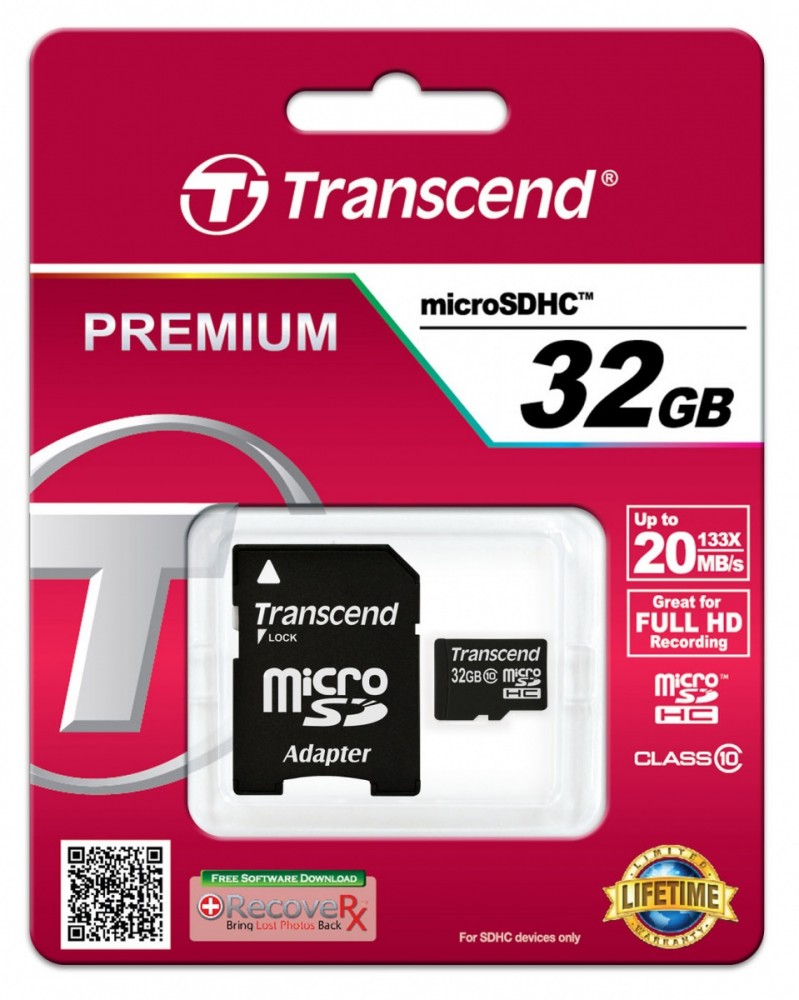 Karta pamięci microSD 32GB Class10 20/16 MB/s + adapter