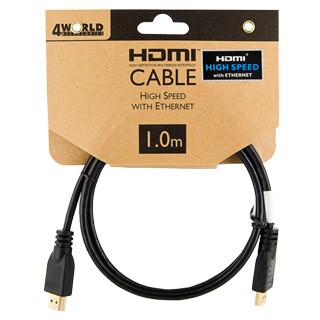 Kabel HDMI High Speed z Ethernetem (v1.4), 1m