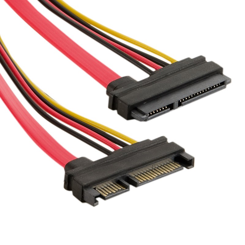Kabel HDD SATA 467mm konektor zasilania LP4 czerwony