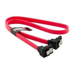 Kabel HDD | SATA 3 |SATA Serial ATA | 45cm | prawy | zatrzask czerwony