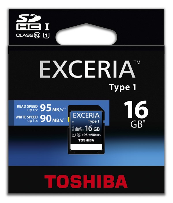 SDHC 16GB Class 10/UHS-I Exceria Type 1 95/90MB/s