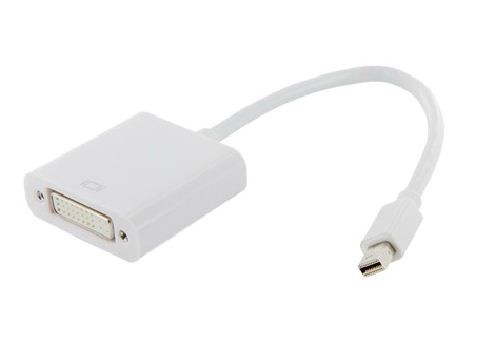 Adapter mini DisplayPort [M] > DVI-I (24+5) [F], biały