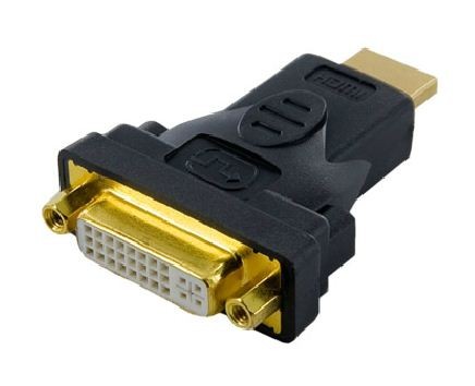 Adapter HDMI [M] > DVI-I [F] (24+5), czarny